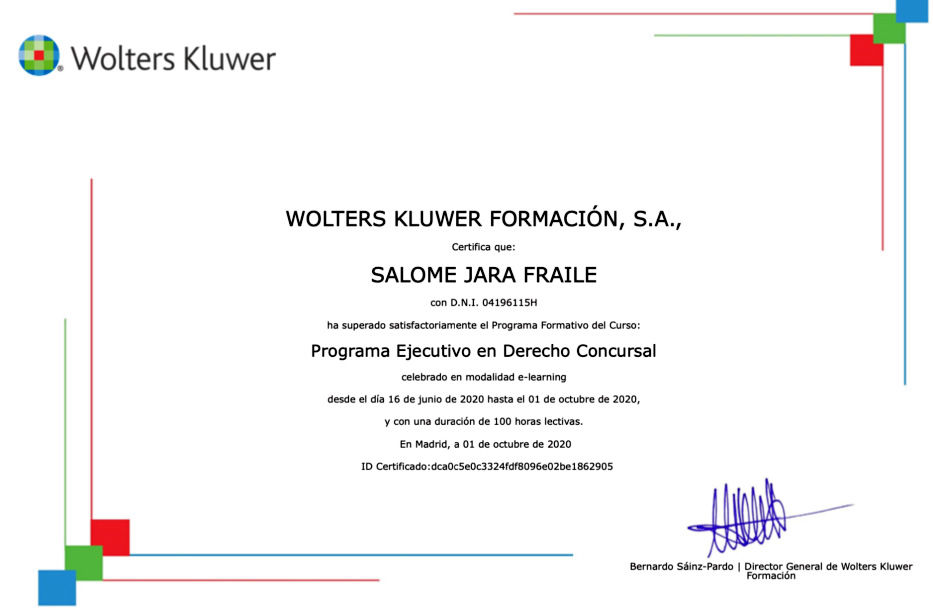 Nuestro despacho inicia la andadura en el derecho mercantil centrado en la figura del Administrador concursal